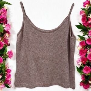 Vintage Y2K St. John Collection Pink Sparkle Babydoll Tank Party Size M